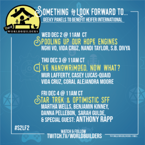 Worldbuilders Twitch stream events Dec 2-4, 2020